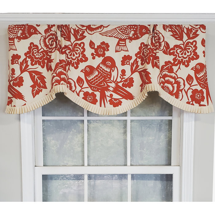 RLFisher Floral Scalloped Window Valance Perigold